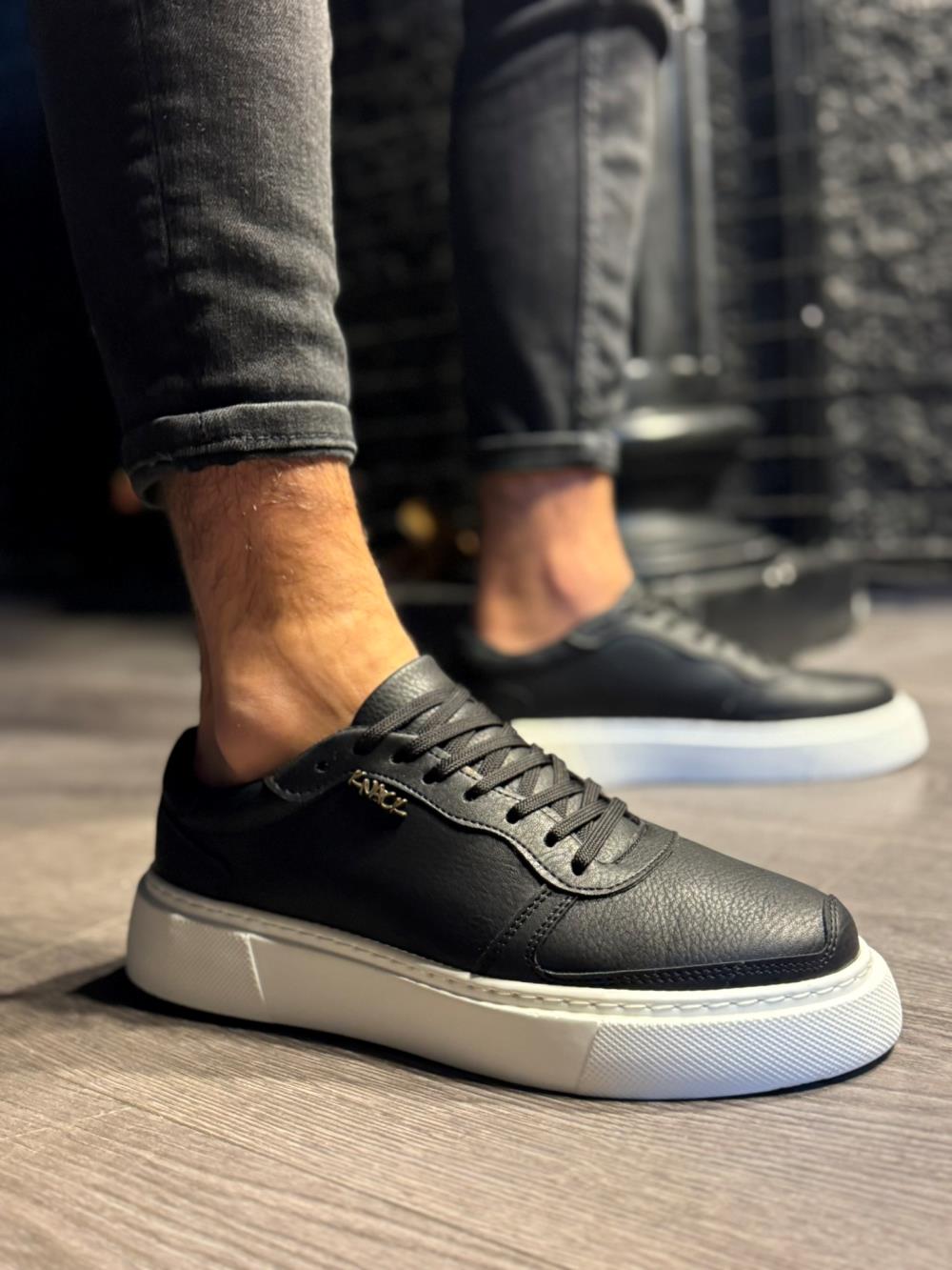 Knack Günlük Ayakkabı 222 Siyah (Beyaz Taban)