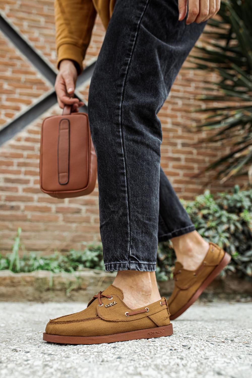 Knack Mevsimlik Keten Ayakkabı 008 Taba