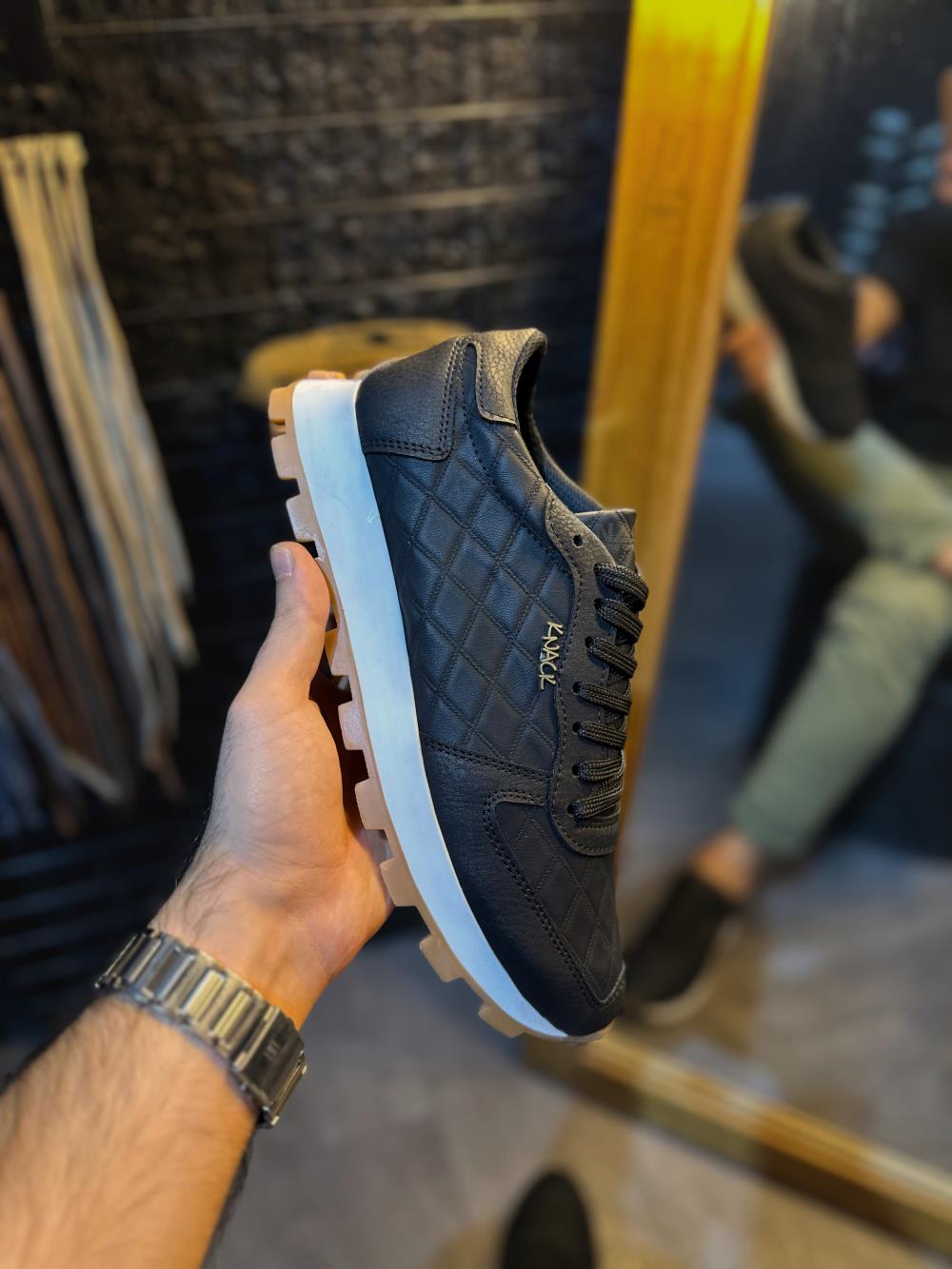 Knack Günlük Ayakkabı 002 Kapitone Siyah