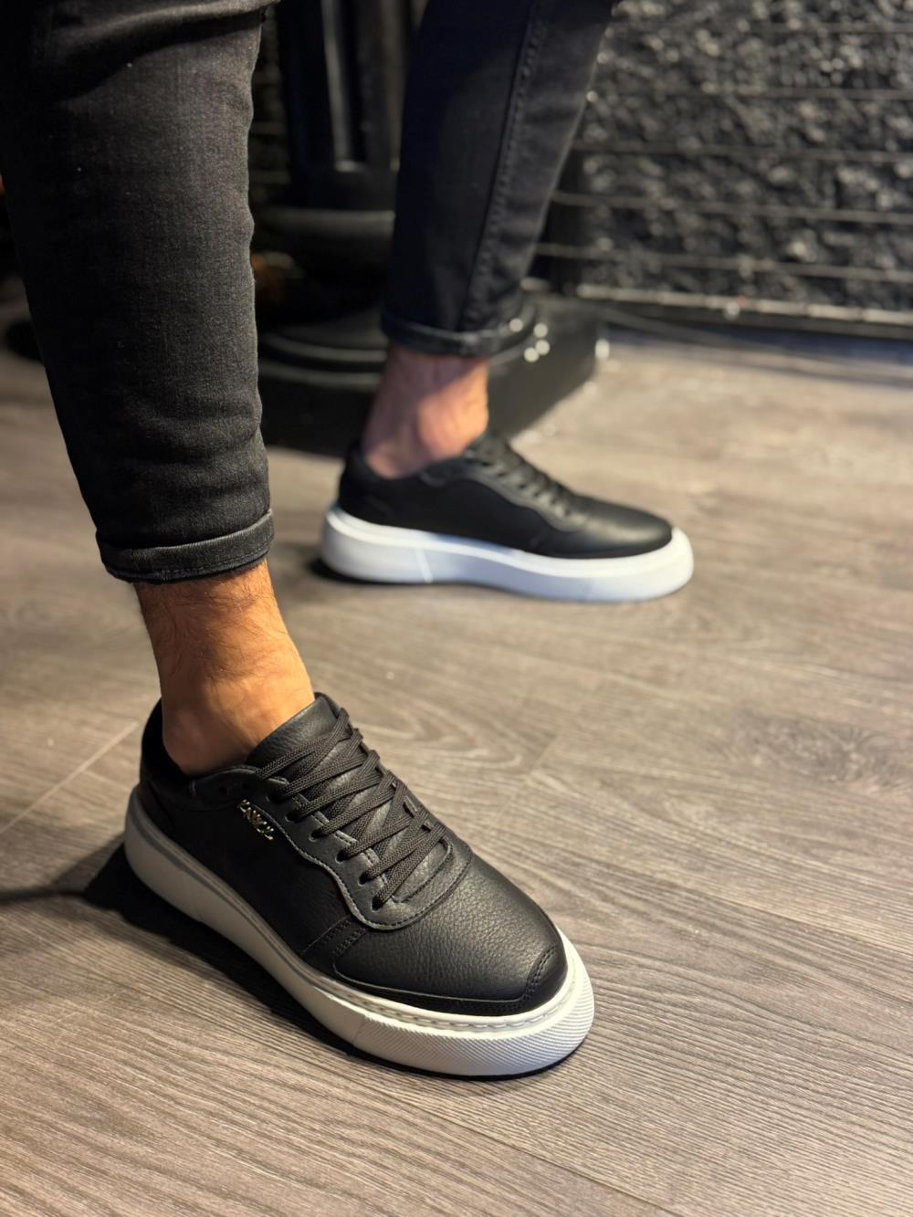 Knack Günlük Ayakkabı 222 Siyah (Beyaz Taban)