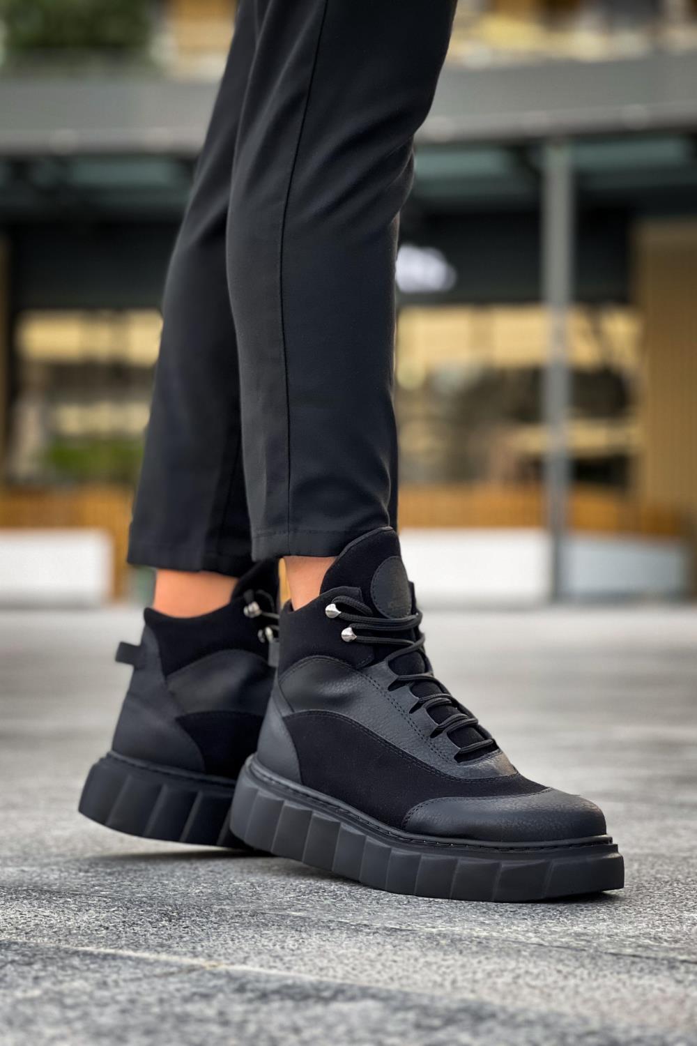 Knack Yüksek Taban Bot 104 Siyah (Siyah Taban)