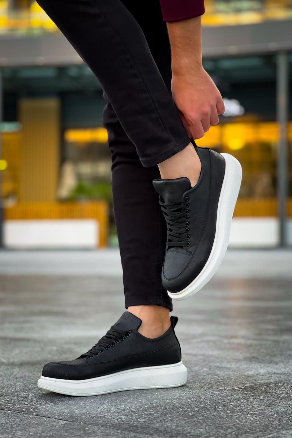 Knack Günlük Ayakkabı 814 Siyah (Beyaz Taban)