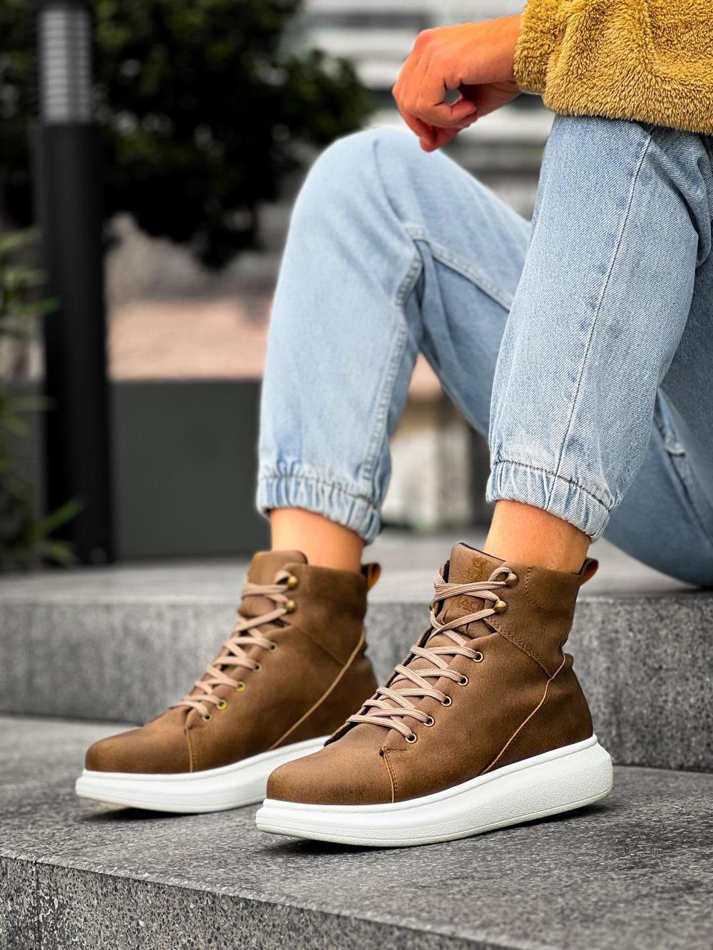 Knack Yüksek Taban Ayakkabı B-080 Vizon