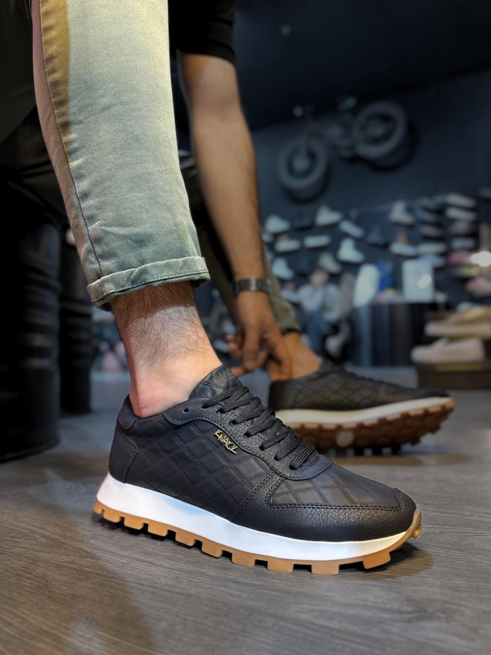 Knack Günlük Ayakkabı 002 Kapitone Siyah