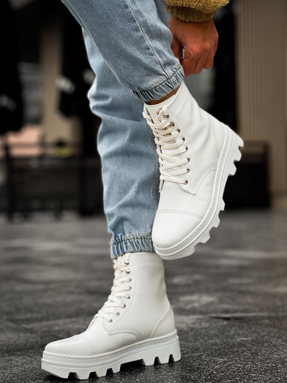 Knack Yüksek Taban Ayakkabı B-023 Beyaz