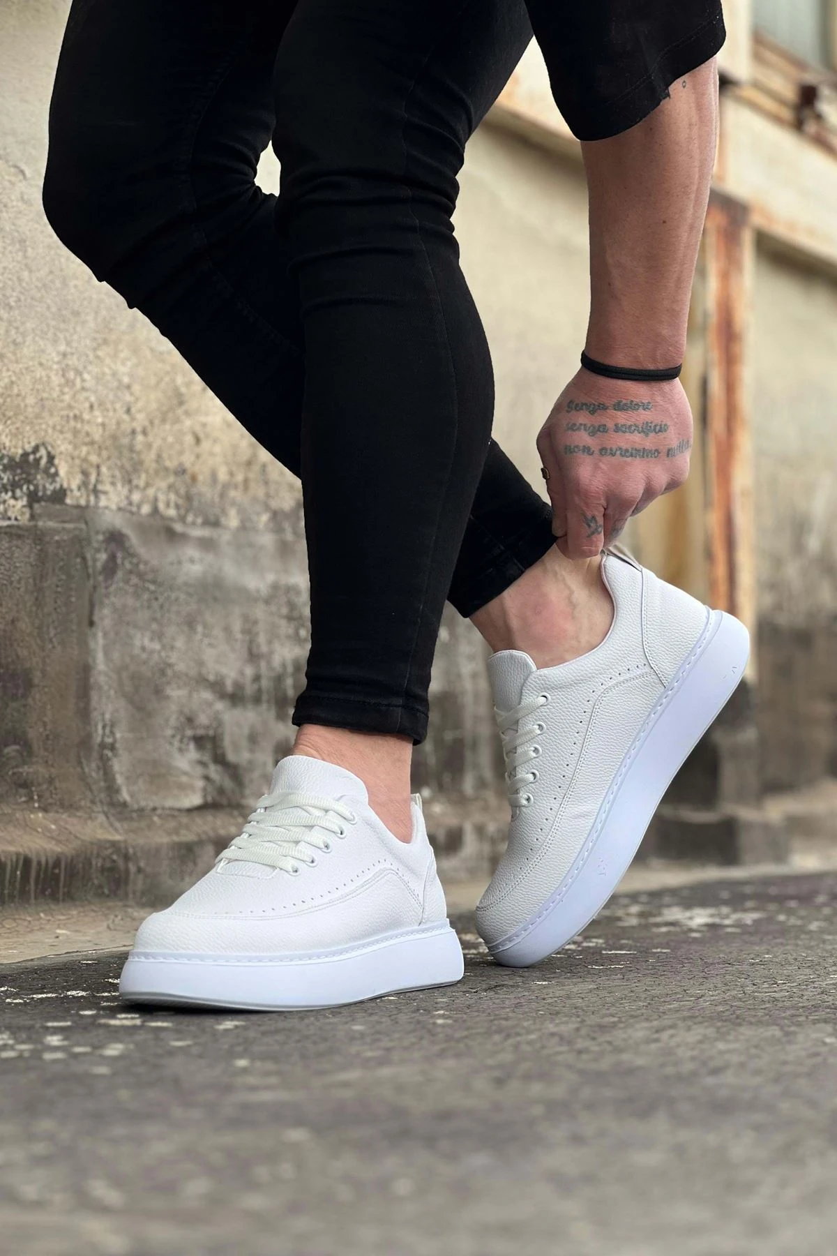 Wagoon WG162 Beyaz Ortopedik Taban Erkek Casual Ayakkabı