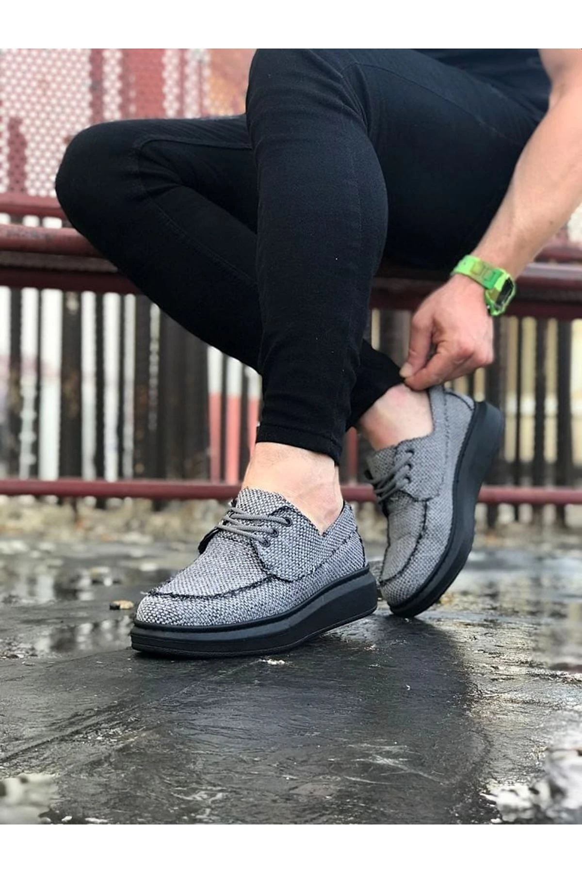 Wagoon WG503 Gri Kömür Erkek Günlük Ayakkabı