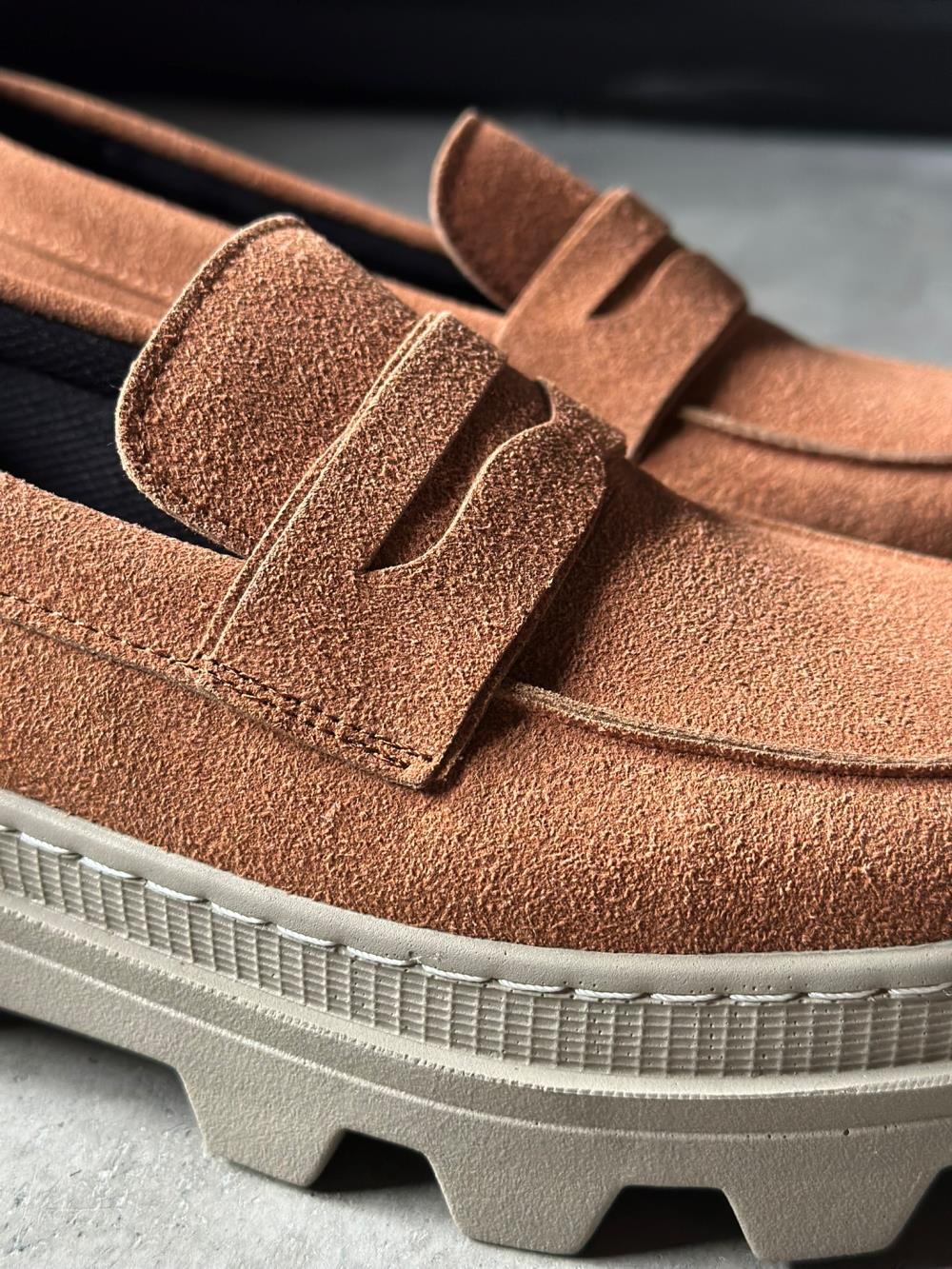 Knack Yüksek Taban Klasik Ayakkabı 779 Taba Süet