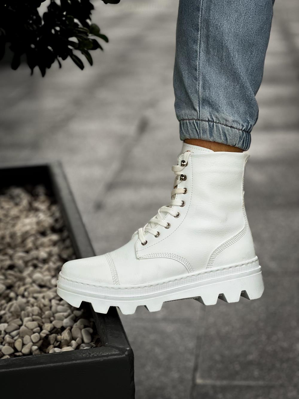 Knack Yüksek Taban Ayakkabı B-023 Beyaz