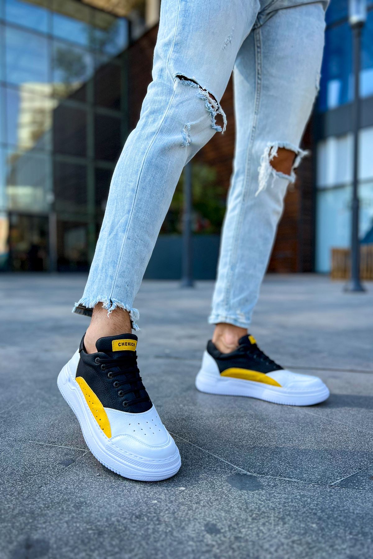 CH115 CBT Literide Erkek Ayakkabı BEYAZ/SARI/SIYAH