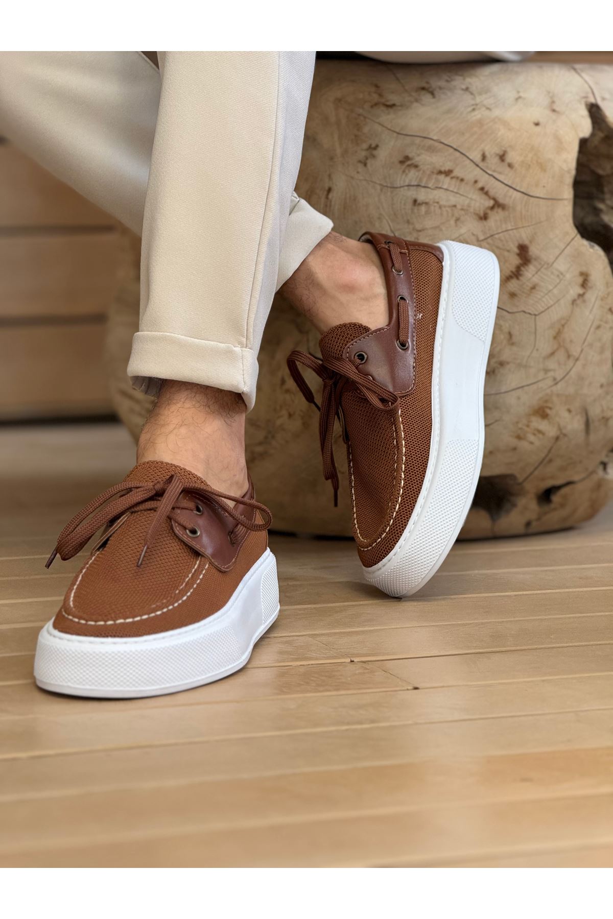 CH2602 - Triko Erkek Ayakkabı KAHVE