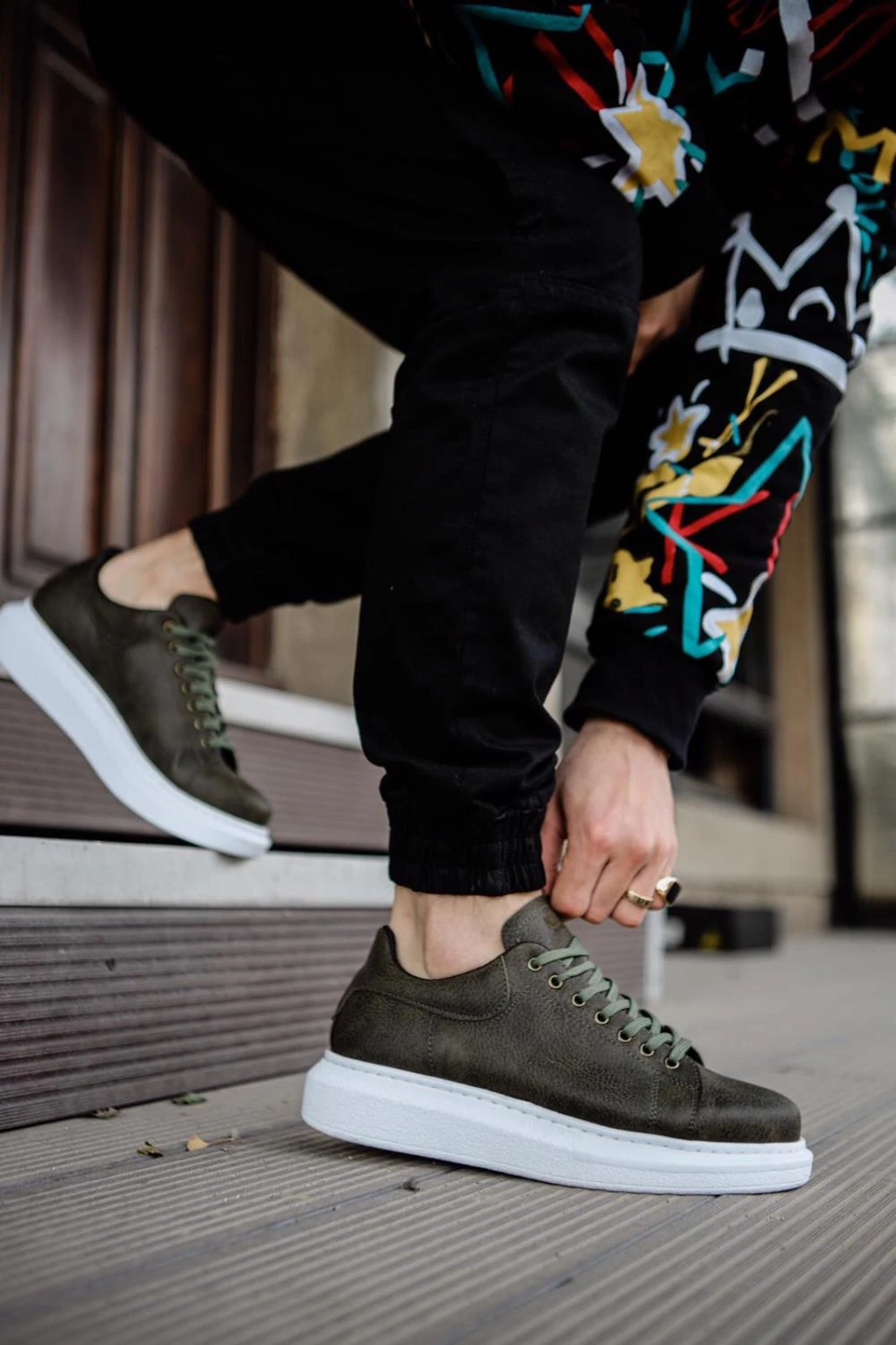 Knack Yüksek Taban Günlük Ayakkabı 044 Haki