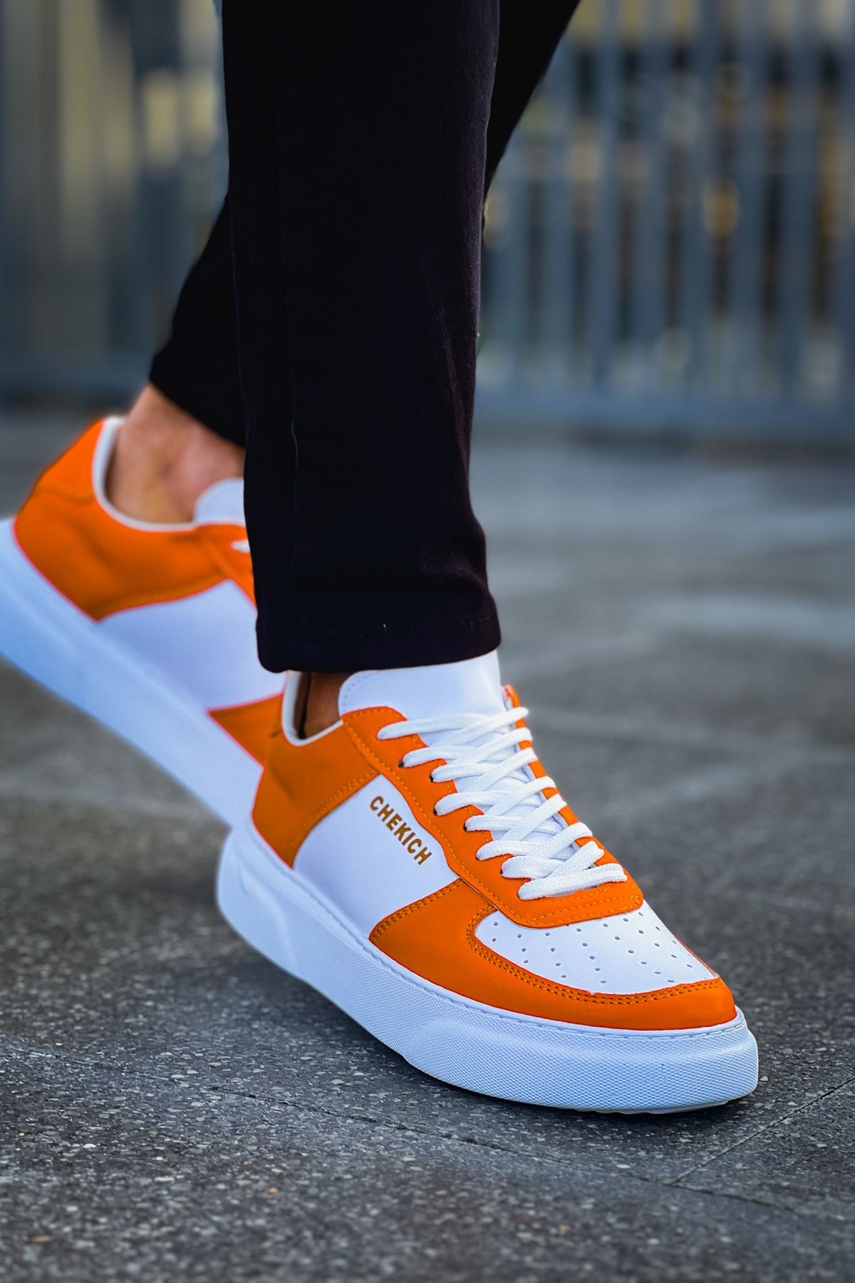 CH087 FBT Kenton Erkek Ayakkabı Beyaz/Turuncu