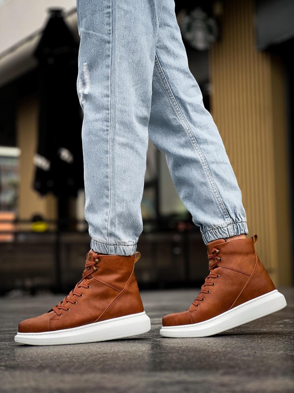 Knack Yüksek Taban Ayakkabı B-080 Taba