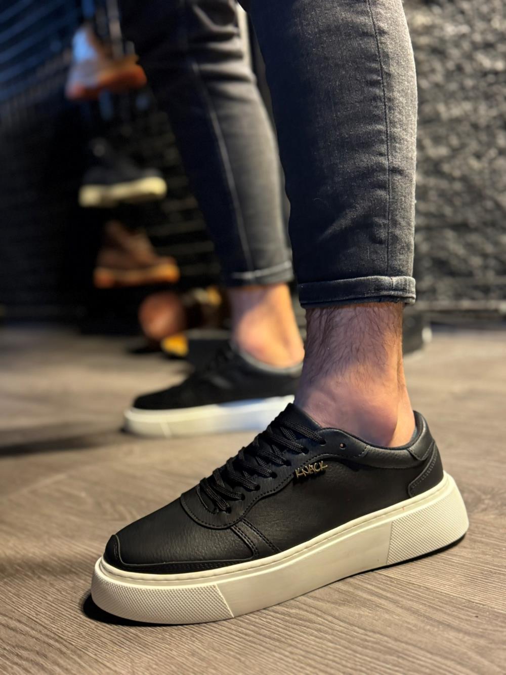 Knack Günlük Ayakkabı 222 Siyah (Beyaz Taban)