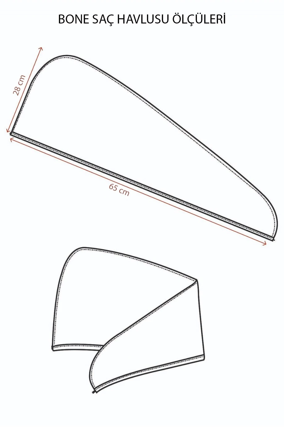 BONE 2'Lİ SAÇ HAVLUSU - GRİ
