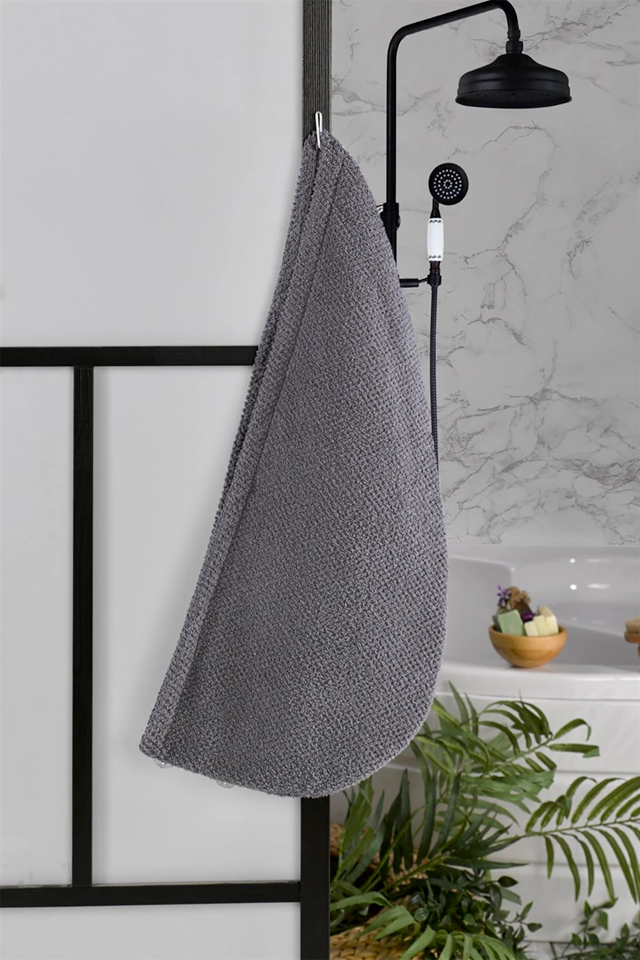 BONE 2'Lİ SAÇ HAVLUSU - GRİ