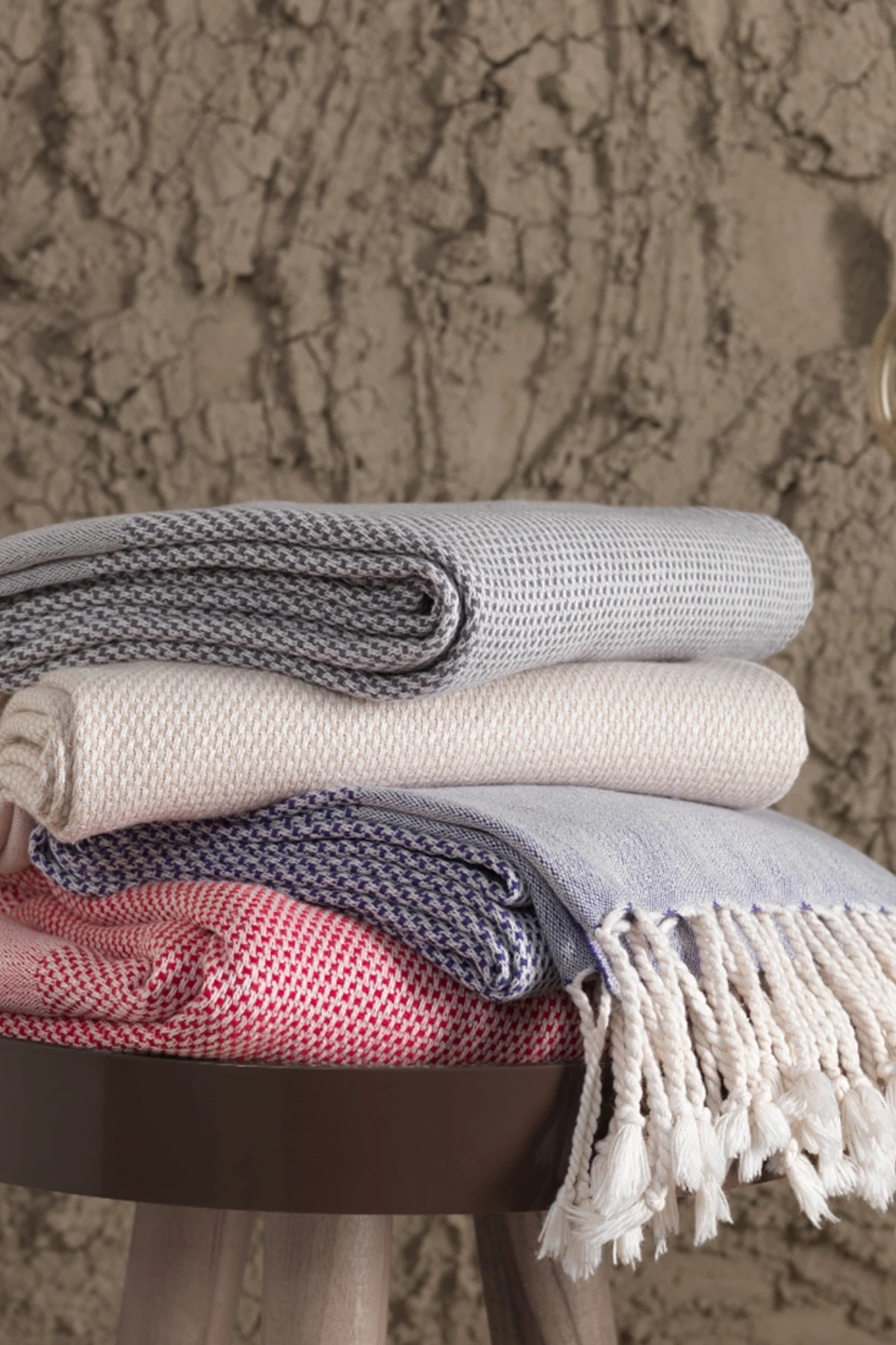 RETRO PEŞKİR PEŞTEMAL SETİ - ANTRASIT