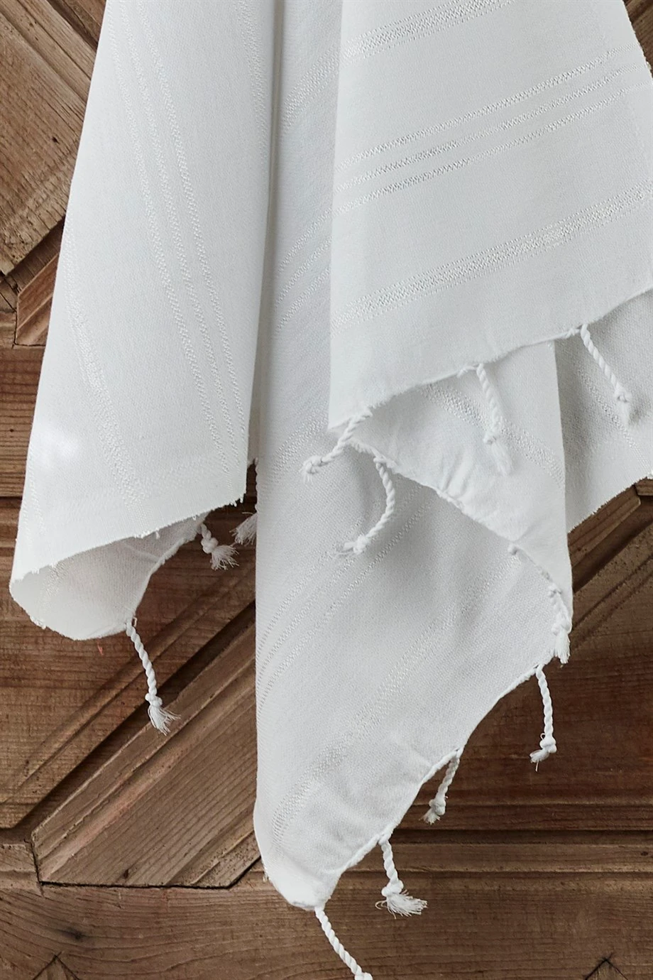 ÇİZGİLİ SULTAN 2'Lİ PEŞKİR - BEYAZ FLOS