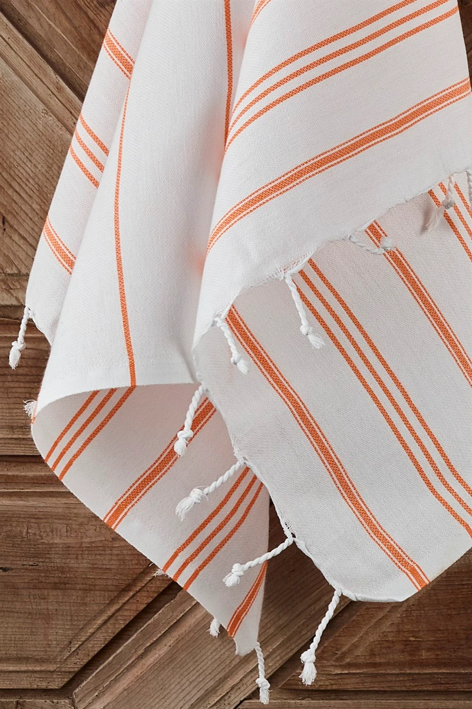 ÇİZGİLİ SULTAN 2'Lİ PEŞKİR - TURUNCU