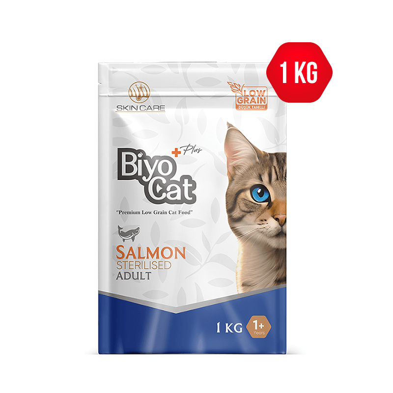 Biyocat Plus Somonlu Kısır Yetişkin Kedi Maması 1 kg