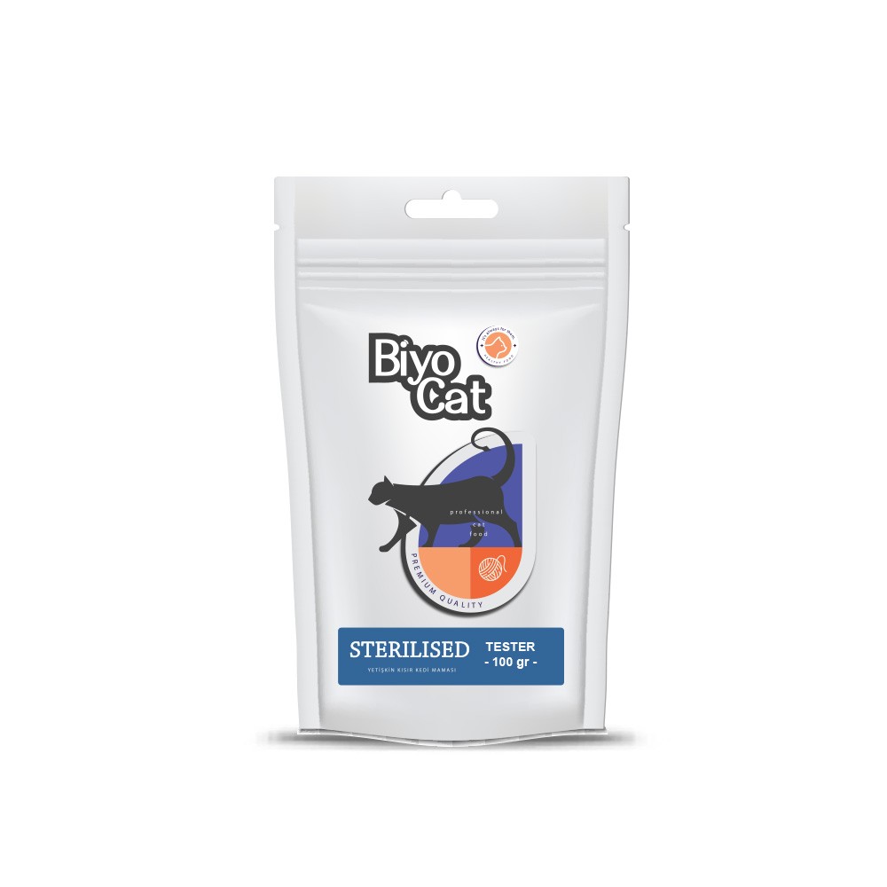 TESTER Biyocat Somonlu Kısır Yetişkin Kedi Maması 100 gr