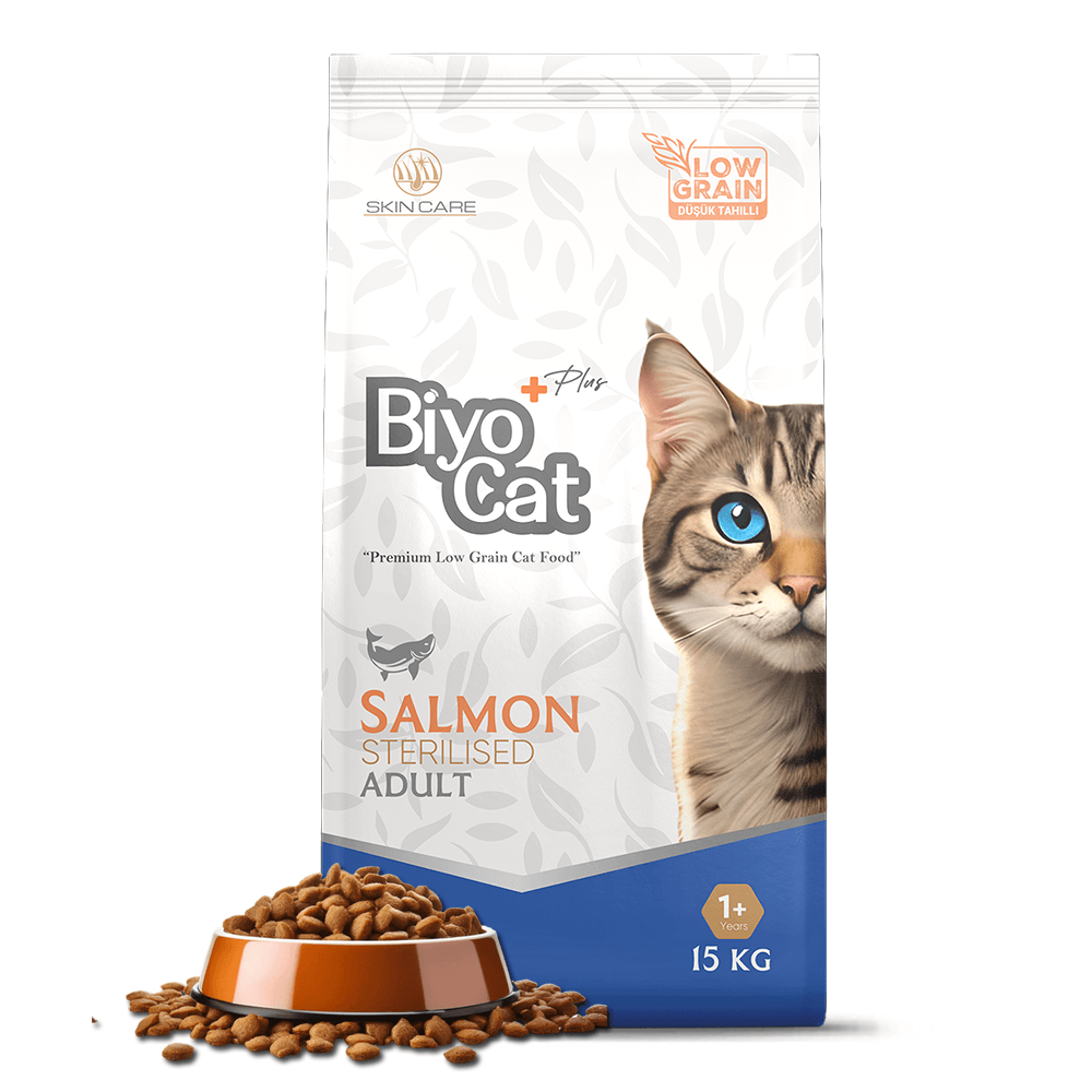 Biyocat Plus Somonlu Kısır Yetişkin Kedi Maması 15 kg