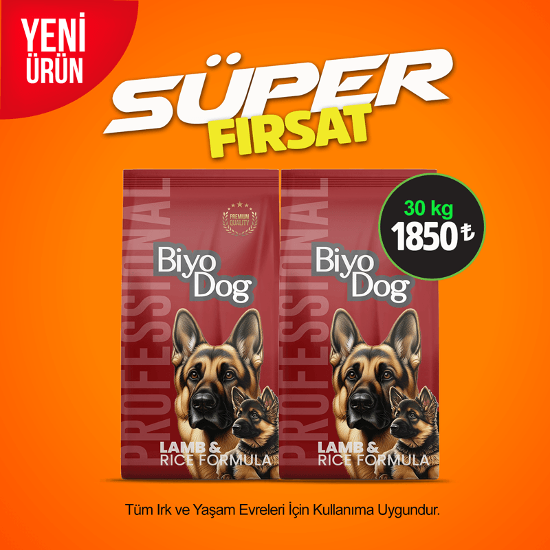 Biyodog Profesyonel Kuzu Etli Universal Köpek Maması 15 kg X 2 Adet