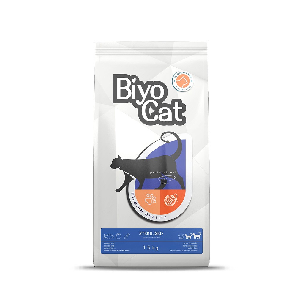 Biyocat Somonlu Kısır Yetişkin Kedi Maması 15 kg