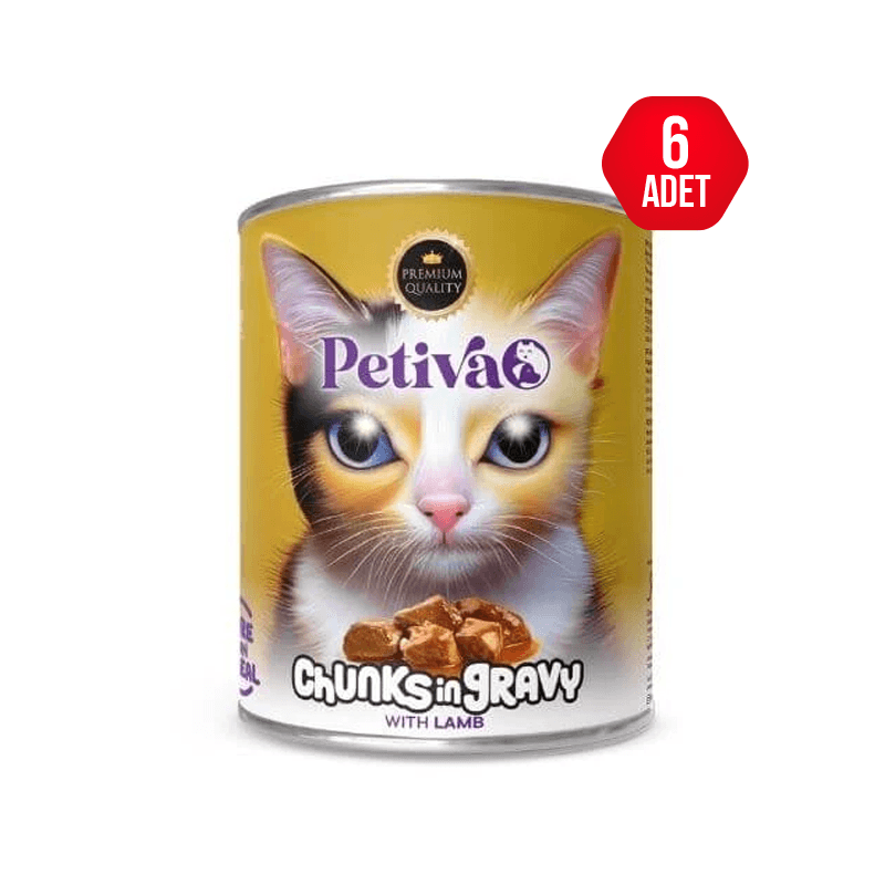 Petiva Kuzulu Yetişkin Kedi Konserve Yaş Mama 400gr