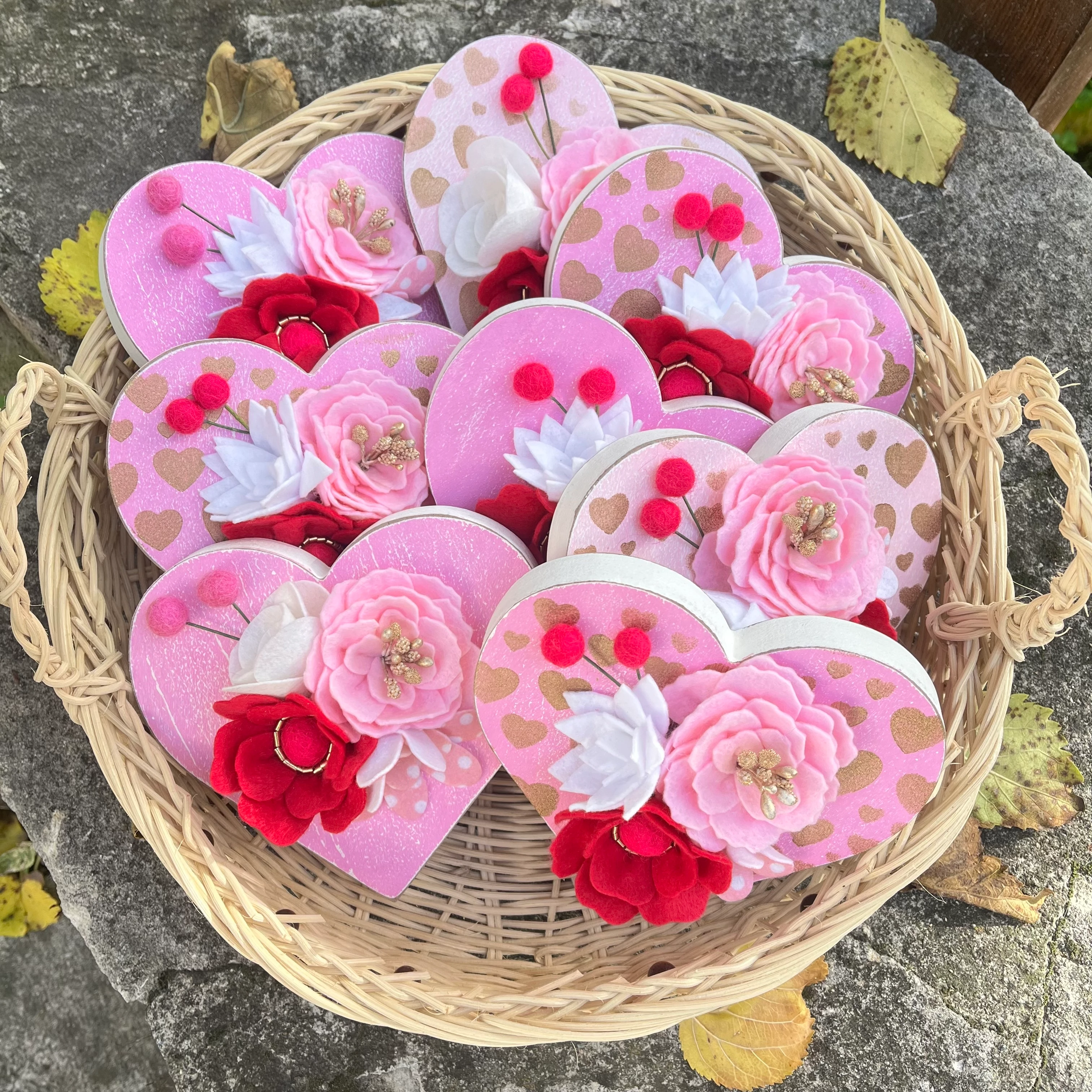 Pembe Kalp Obje Yılbaşı Hediyesi