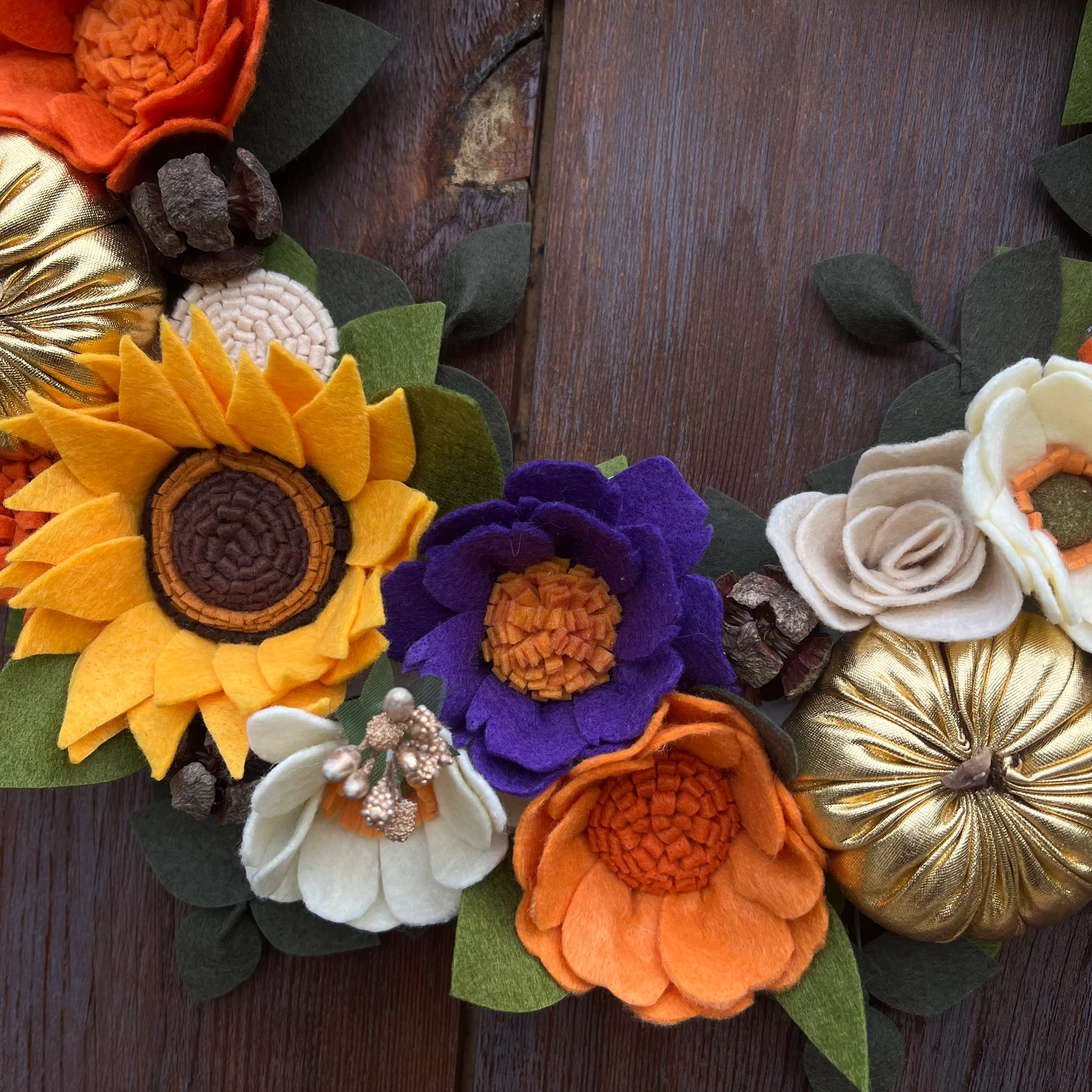 Dekoratif Kabaklı Sonbahar Çelengi 