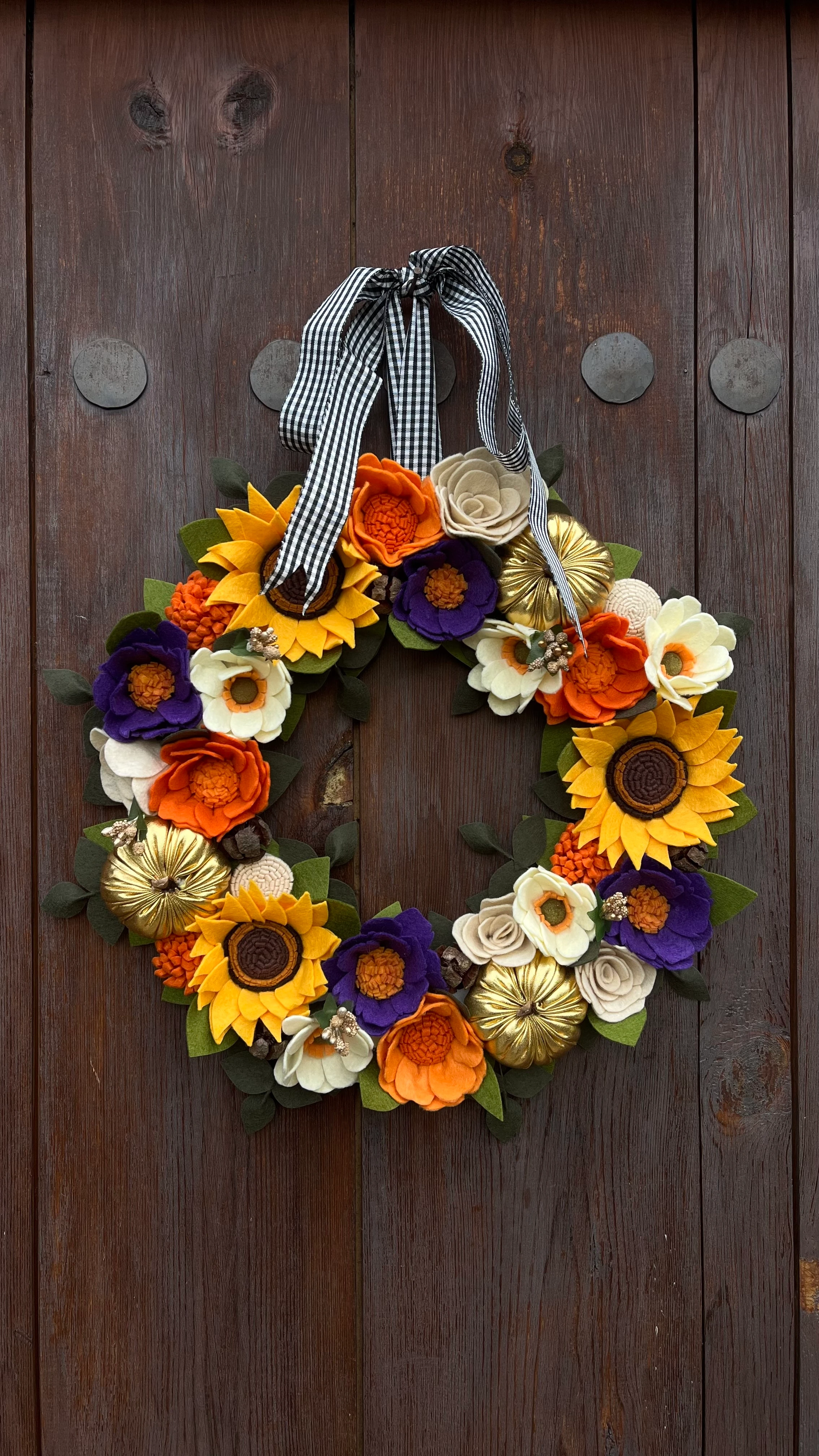 Dekoratif Kabaklı Sonbahar Çelengi 