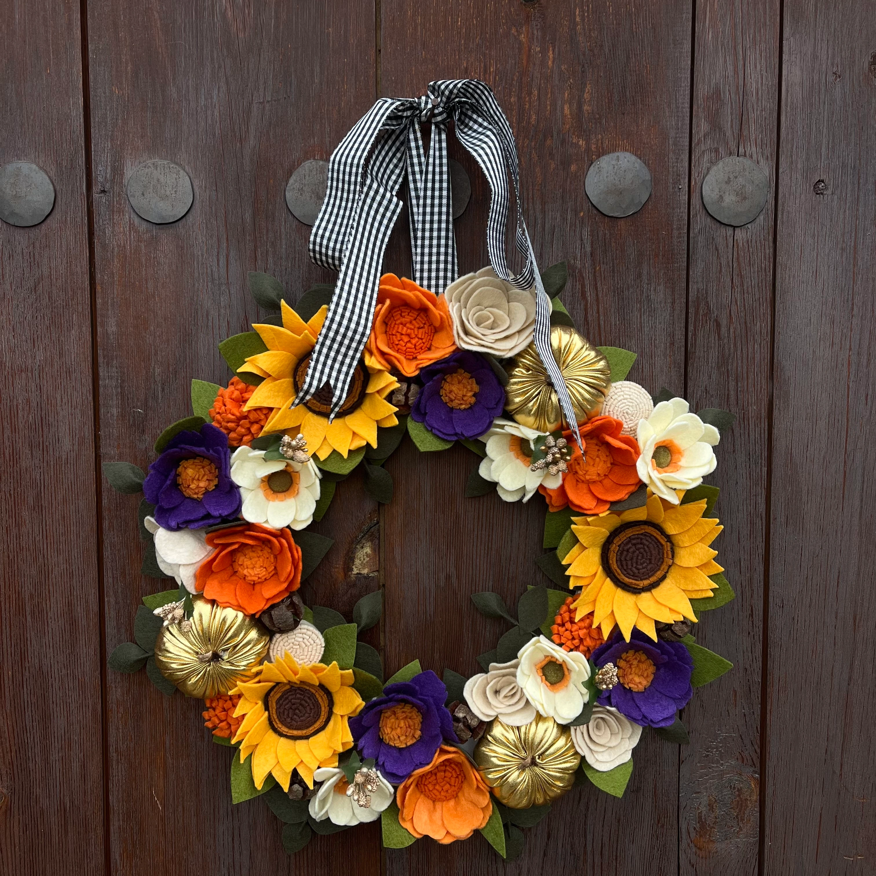 Dekoratif Kabaklı Sonbahar Çelengi 