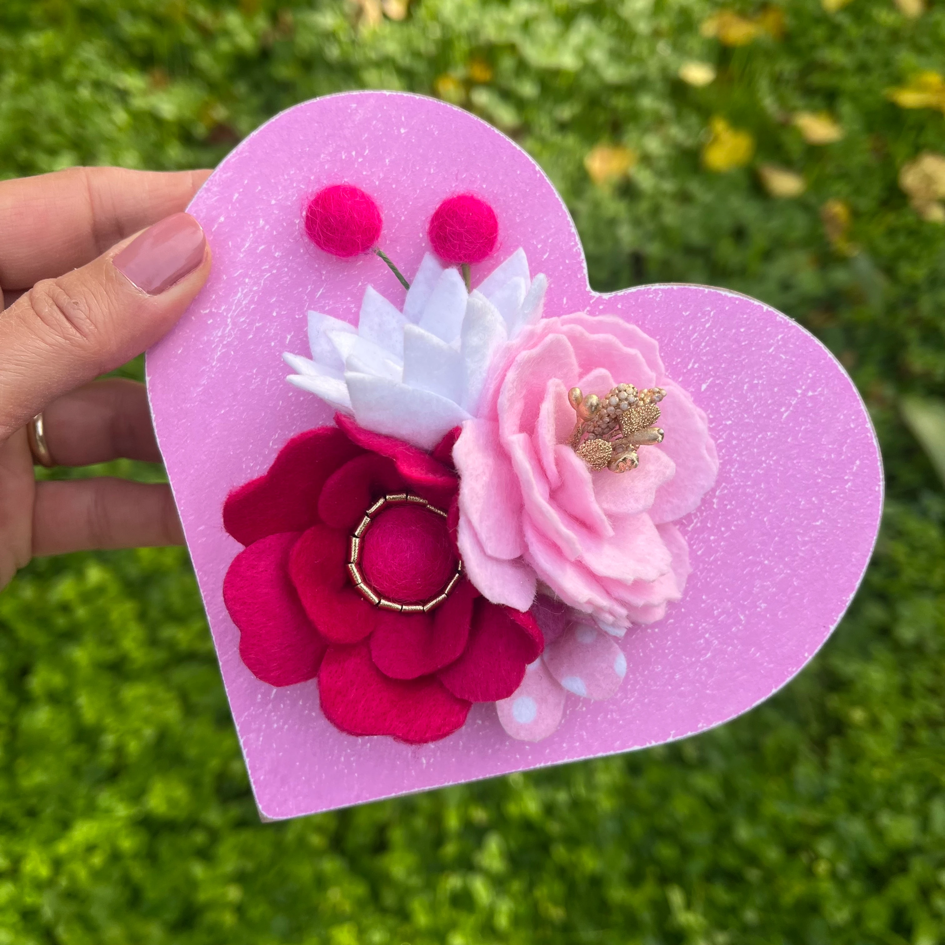 Pembe Kalp Obje Yılbaşı Hediyesi