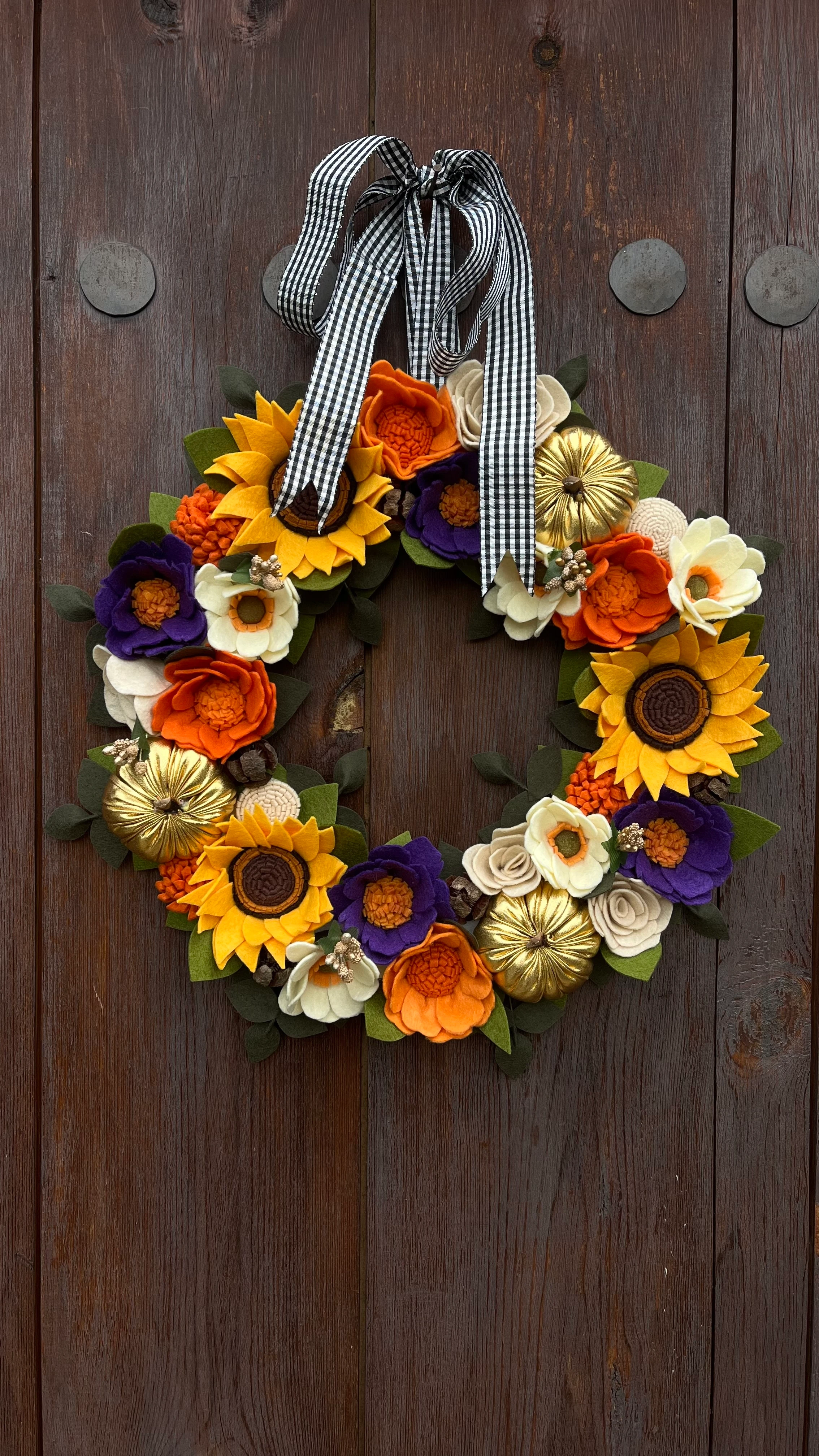 Dekoratif Kabaklı Sonbahar Çelengi 