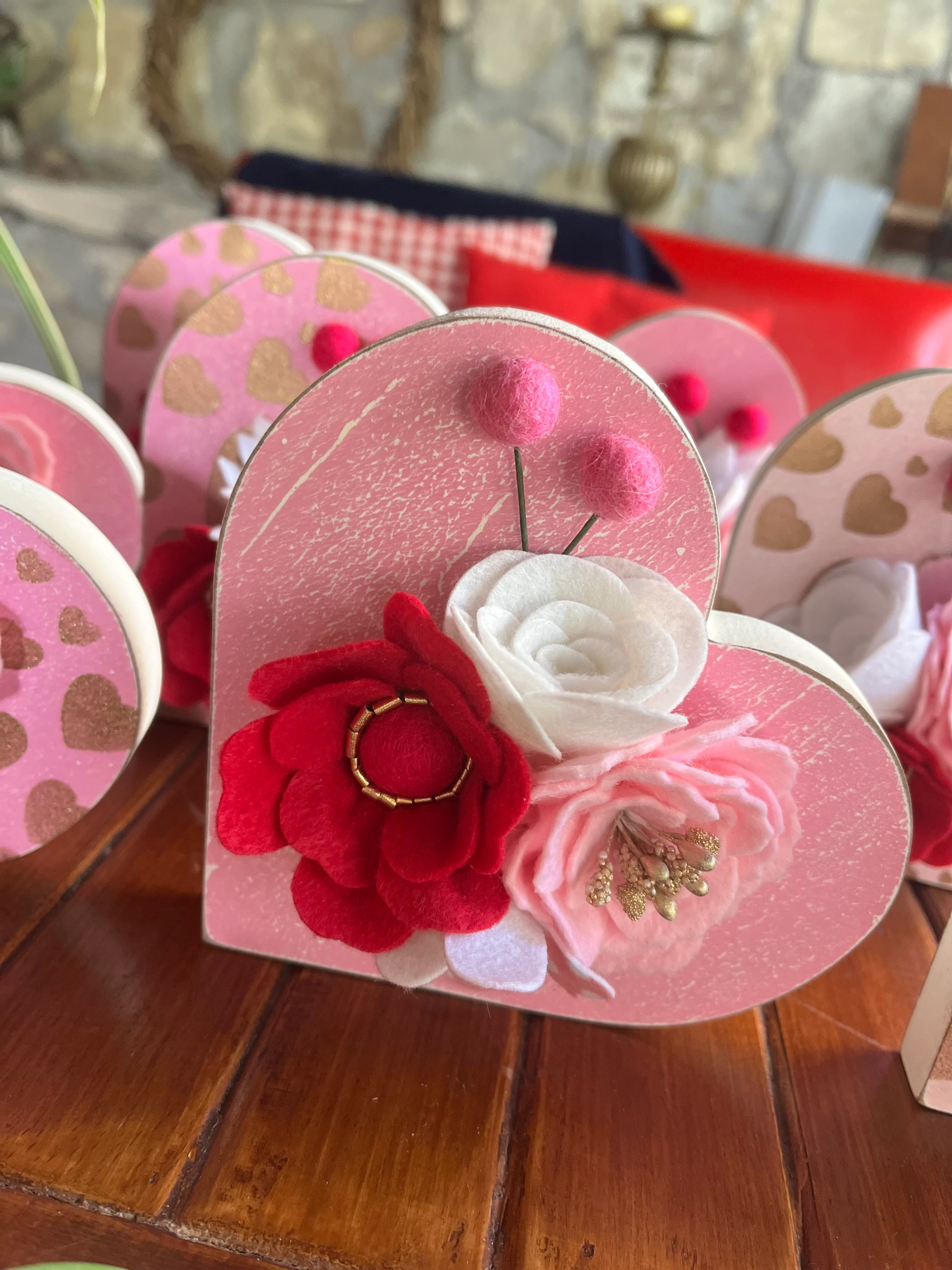 Yılbaşı Hediyesi Dekoratif Pembe Kalp