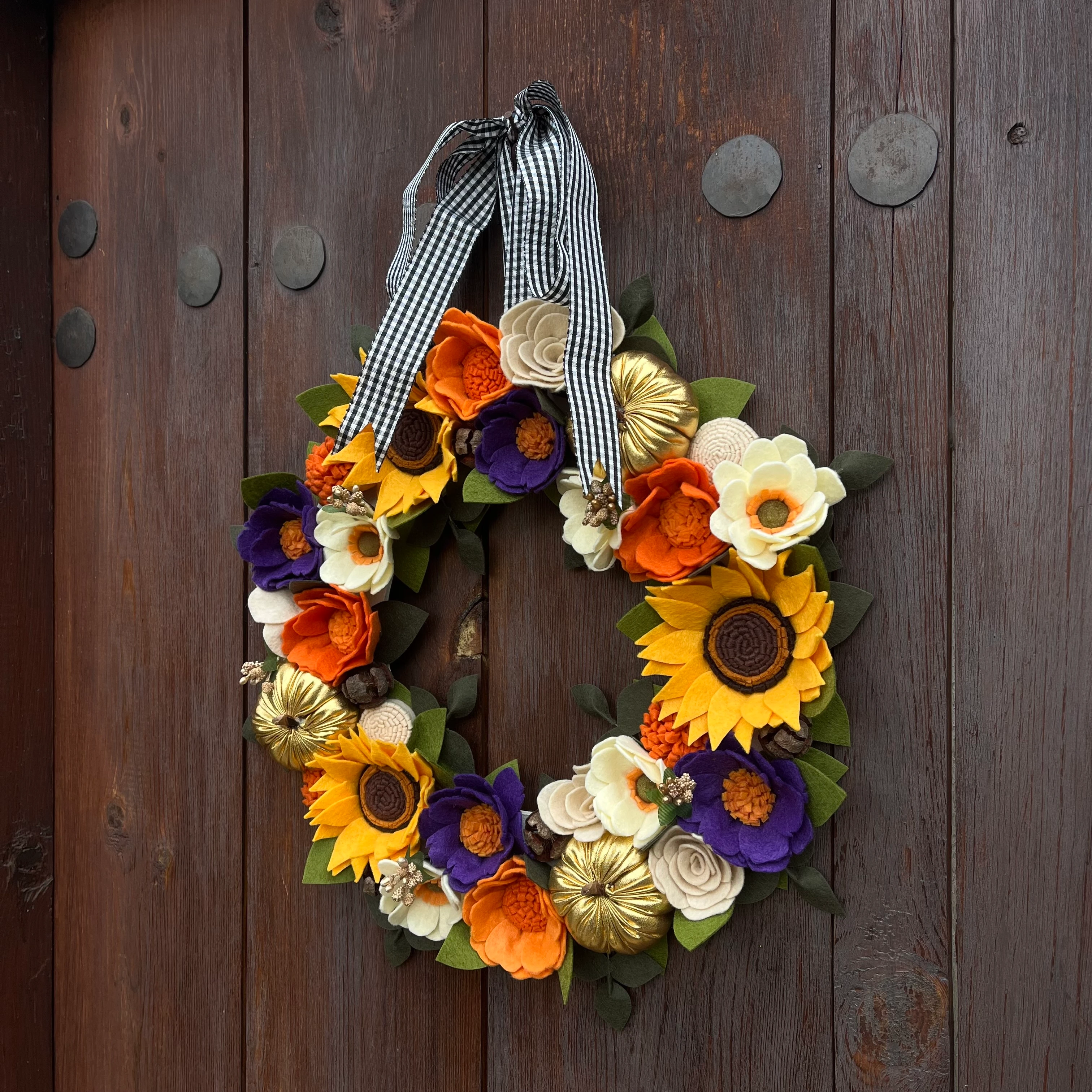 Dekoratif Kabaklı Sonbahar Çelengi 