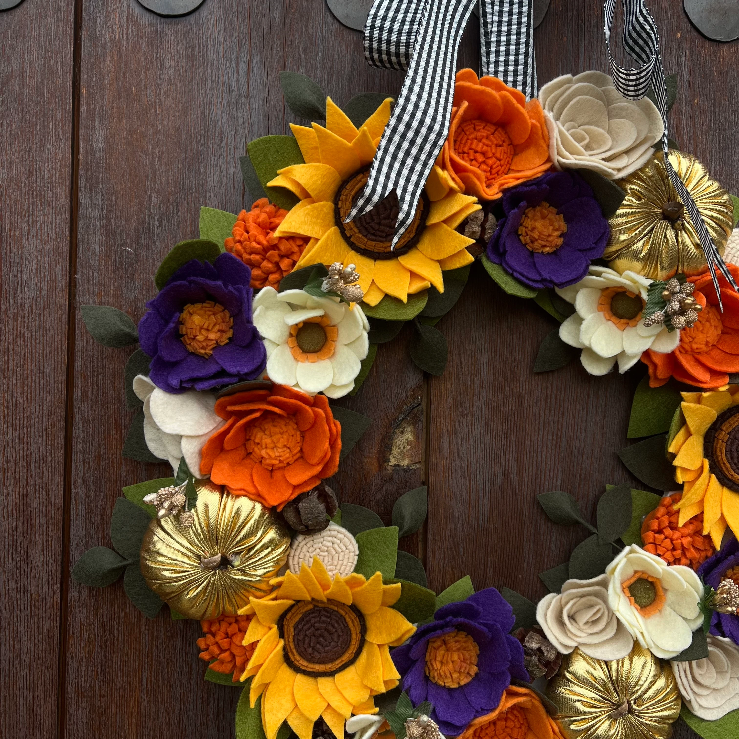 Dekoratif Kabaklı Sonbahar Çelengi 