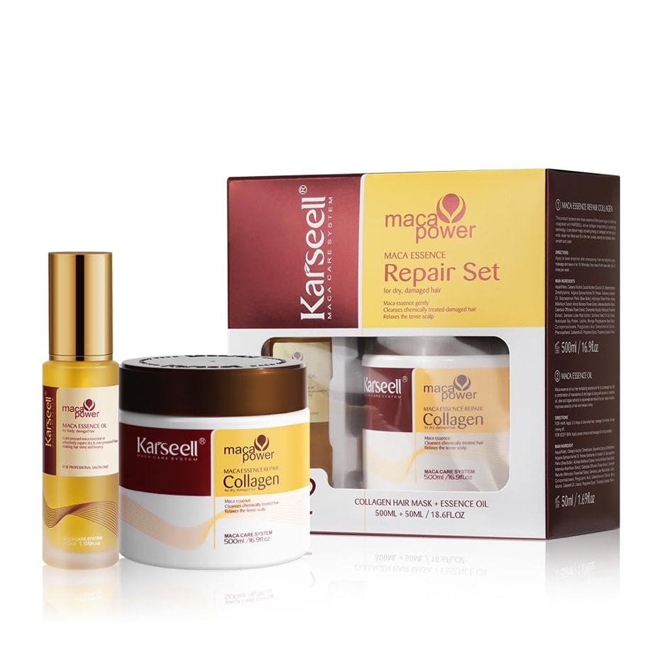 Keratin Saç Bakım seti ( Saç maskesi + Bakım yağı)