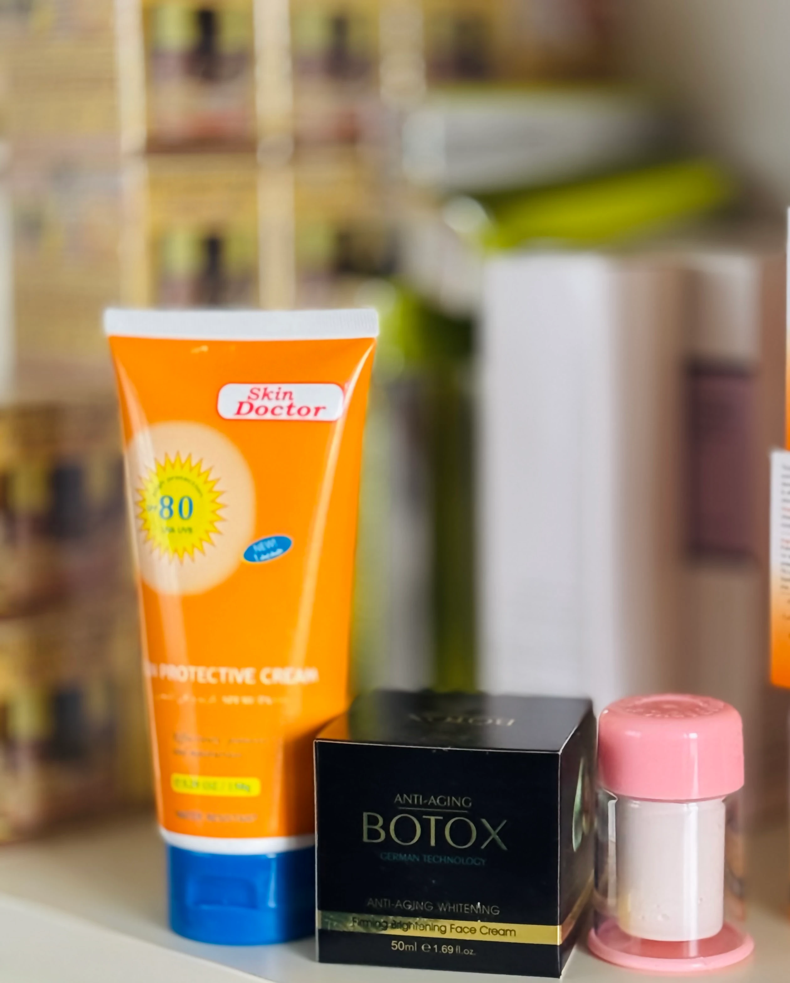 ahra set ( Güneş kremi- Beyazlatıcı krem- botox kremi )