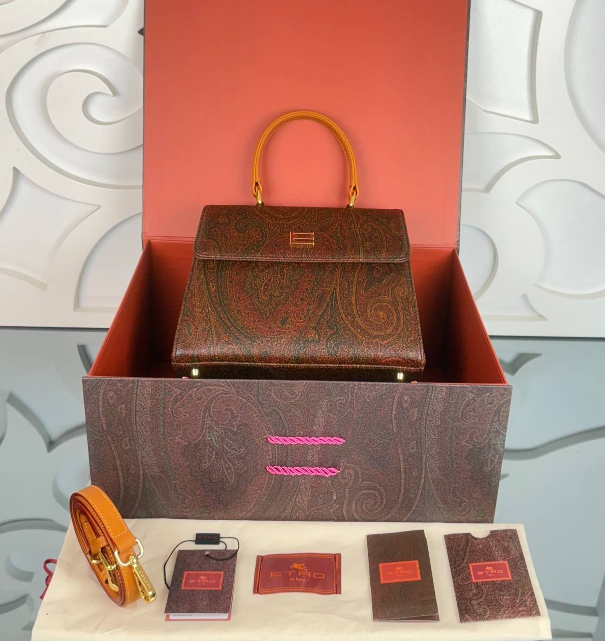 Etro Paisley Top Handle Bag