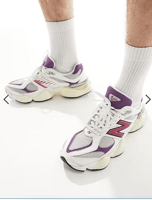 New Balance - 9060 - Sneakers i Sea Salt og lilla