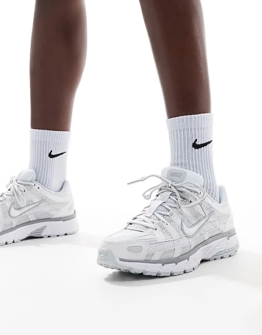Nike P-6000 White Silver P6000 Beyaz
