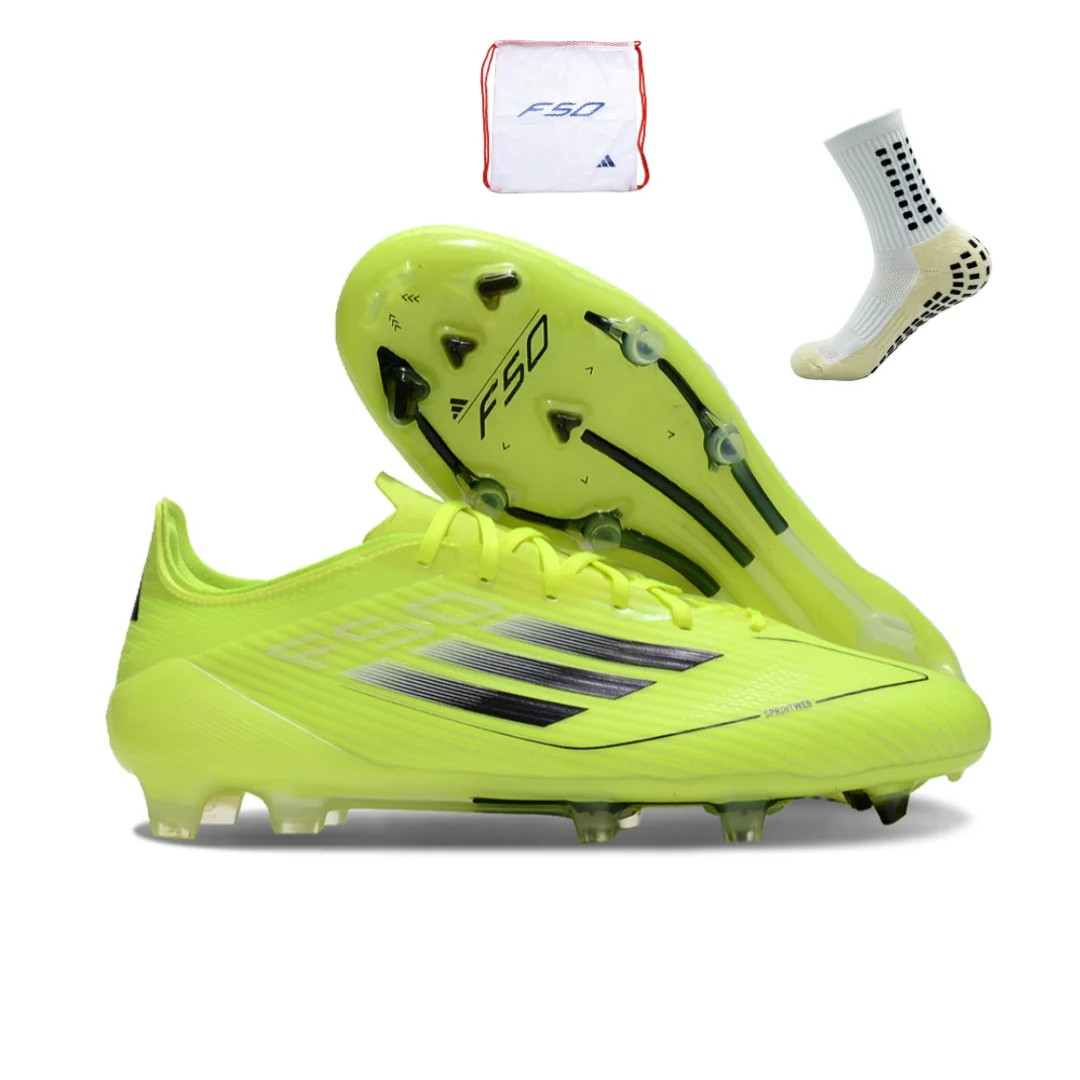 Adidas F50 Elite Laceless FG Football Boots Light Green
