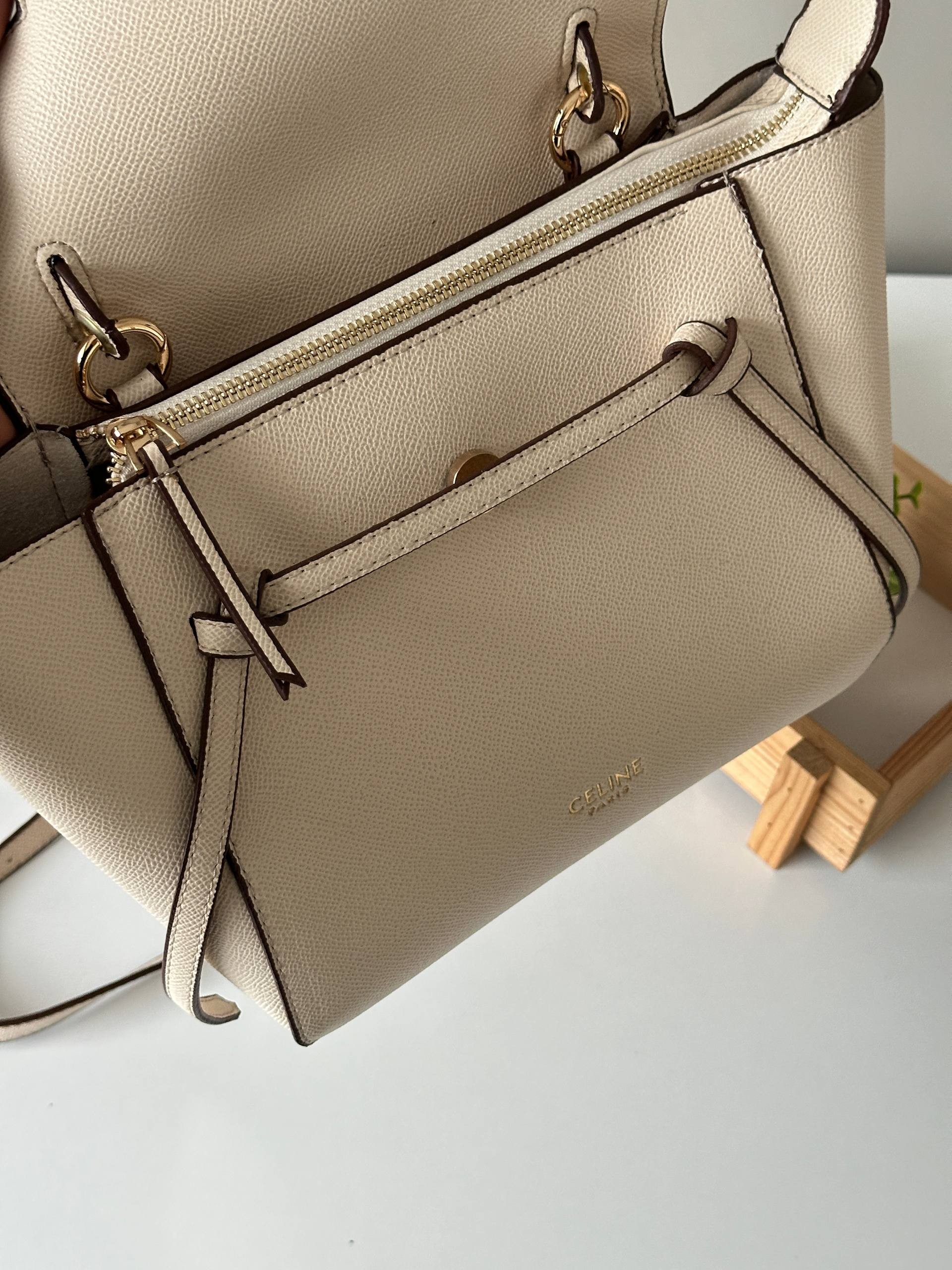 Celine Paris Belt Bag İn Grained Calfskin