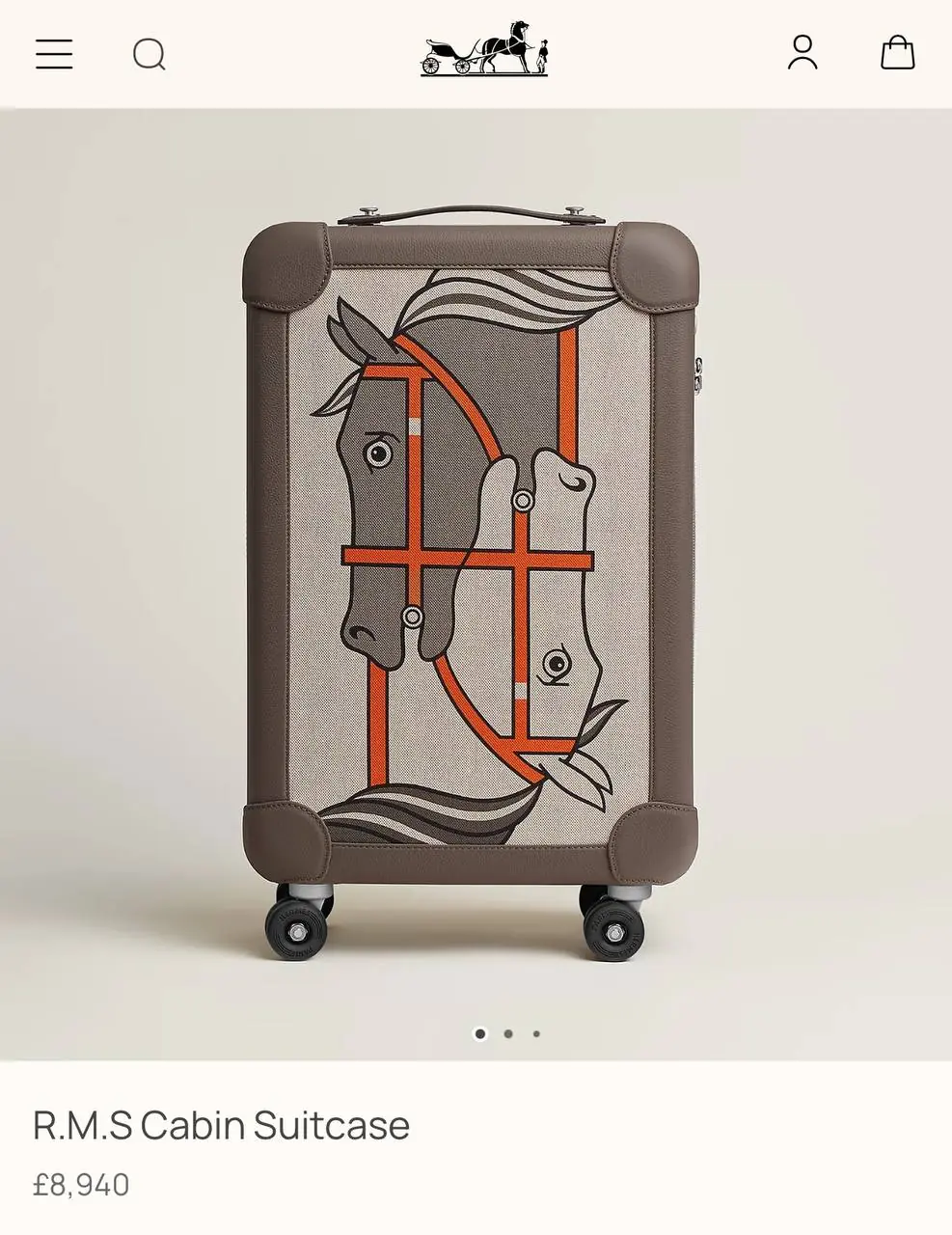 Hermes R.M.S. Cabin Suitcase İthal Ürün A+ Plus Premium 35x57x20 cm