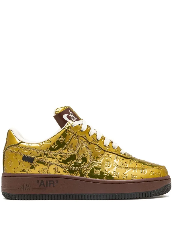 Louis Vuitton x Nike Air Force 1 Gold