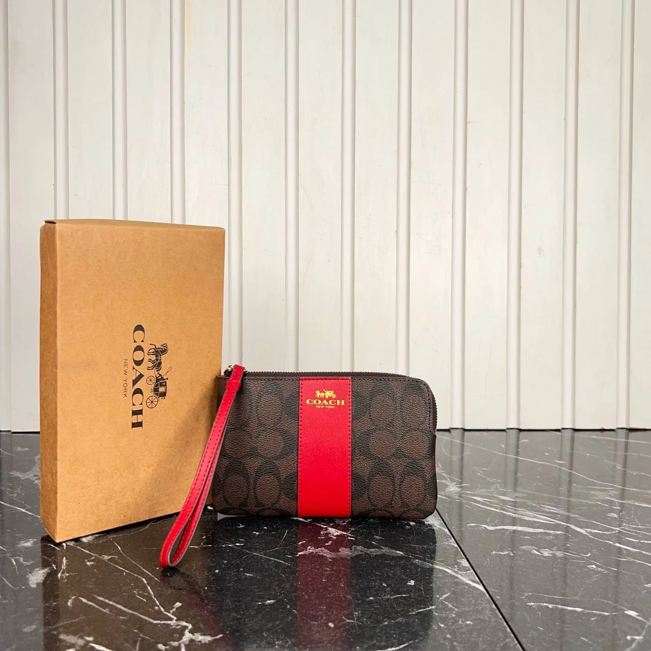 Coach Corner Zip Wristlet