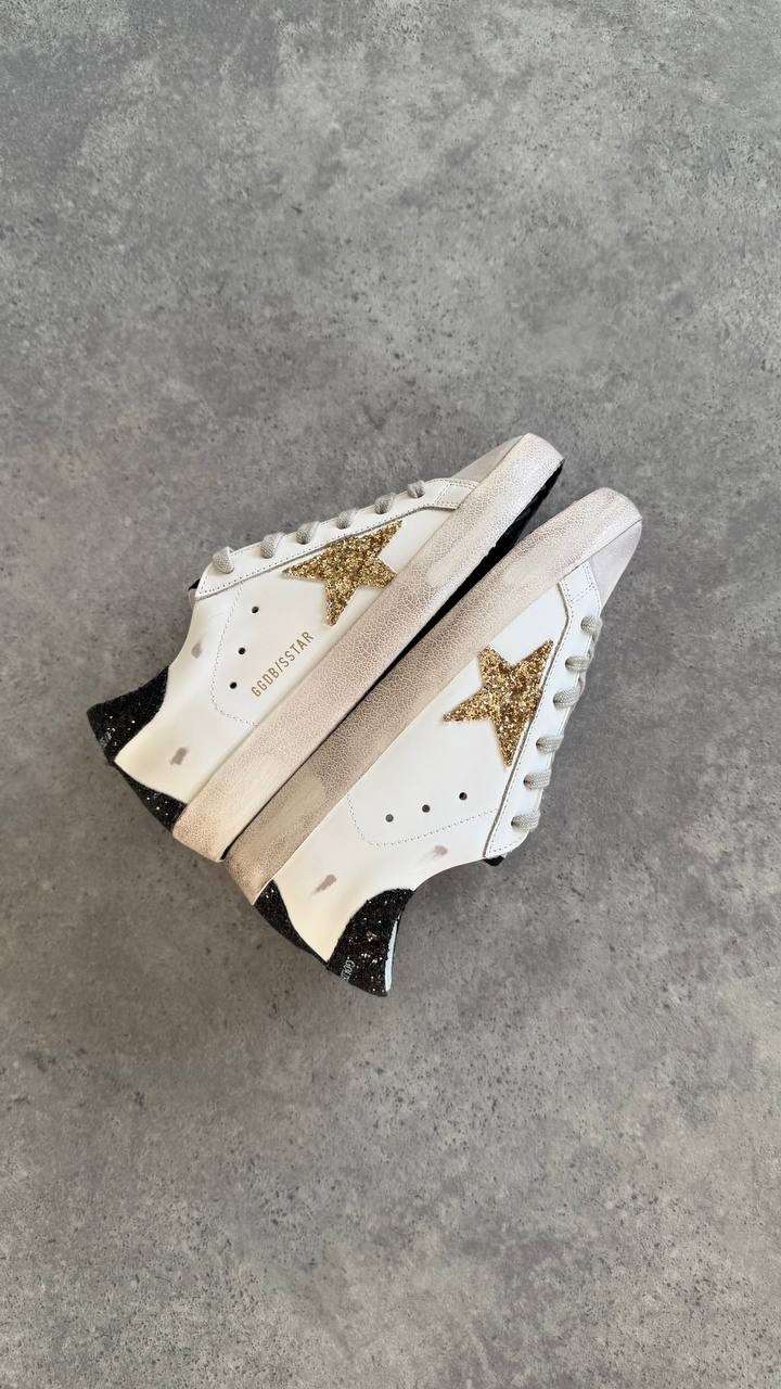 Golden Goose Gold White Black